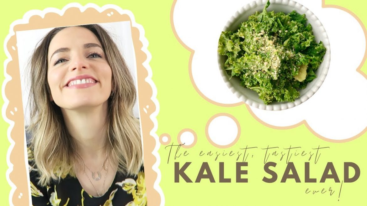 The Best-Tasting Kale Salad EVER (Easy One Bowl, 4 Ingredient Vegan Recipe) | Lauren Vacula