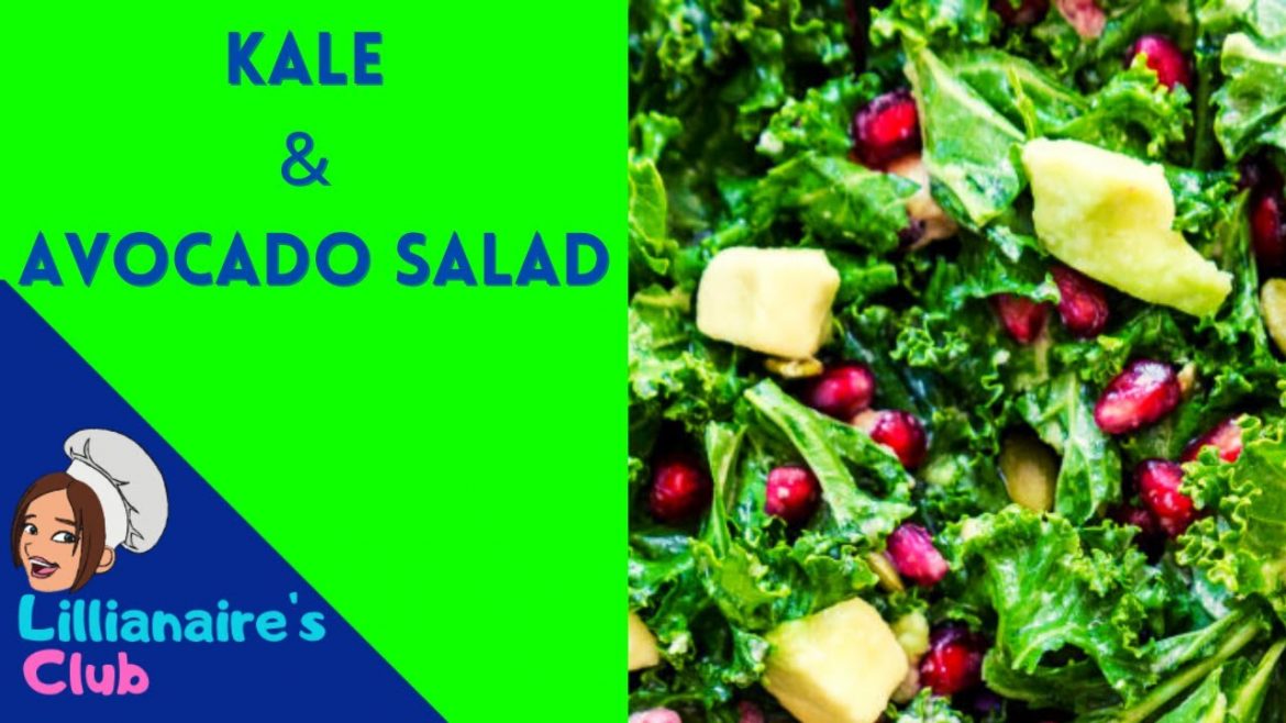 Kale and Avocado salad |  (vegan). #kalesalad