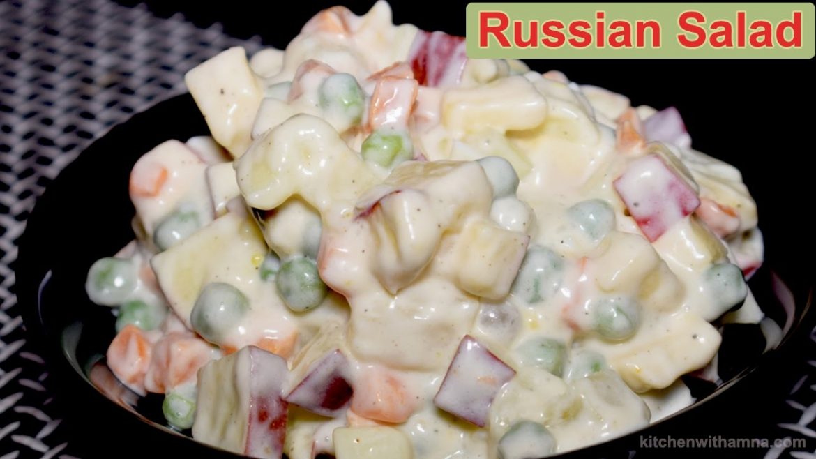 Russian Salad Recipe – Healthy Salad Recipe – Salad Recipe by Kitchen With Amna