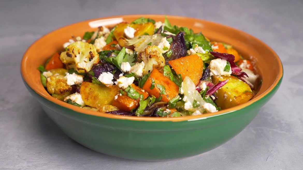 Roasted Vegetable Salad Recipe. Easy & Quick BUTTERNUT SQUASH SALAD. Recipe from Always Yummy!