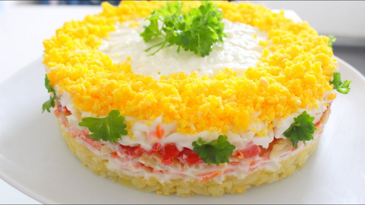 Reteta Salata Delicioasa ! Cea mai buna Salata Mimosa ! The best salad recipe ! Beste Salat Rezept !