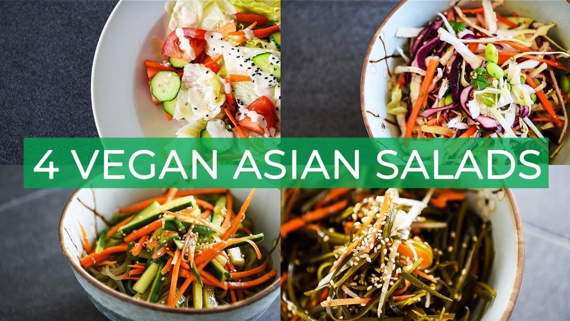 4 VEGAN ASIAN SALAD RECIPES | SUPER EASY SUMMER DISH IDEAS