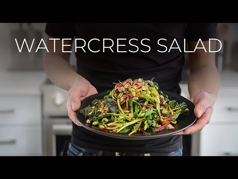 EASY WATERCRESS + KALE SALAD RECIPE | QUICK VEGAN MEAL IDEA