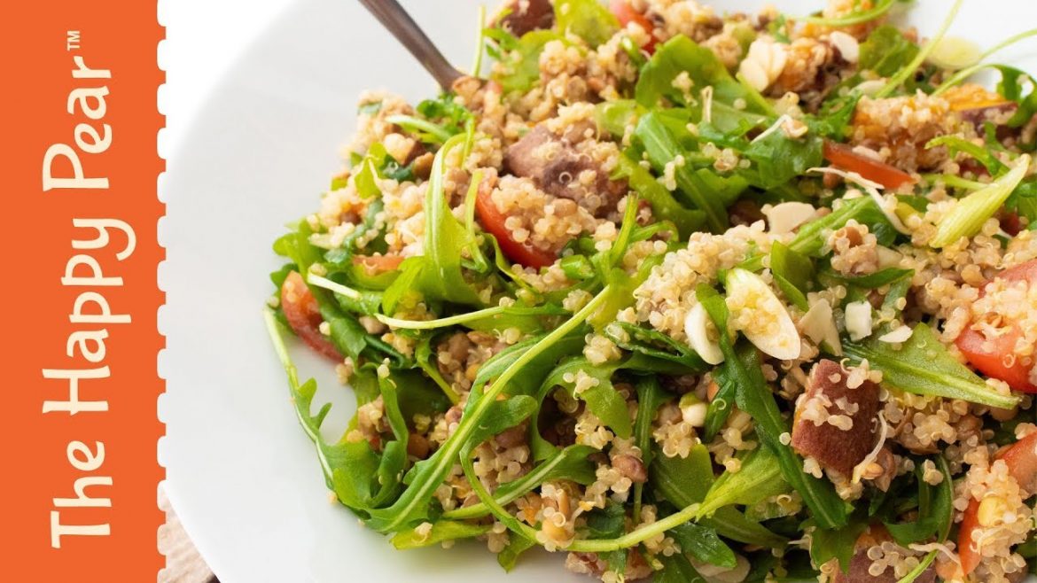 HIGH PROTEIN SALAD AND DRESSING | THE HAPPY PEAR