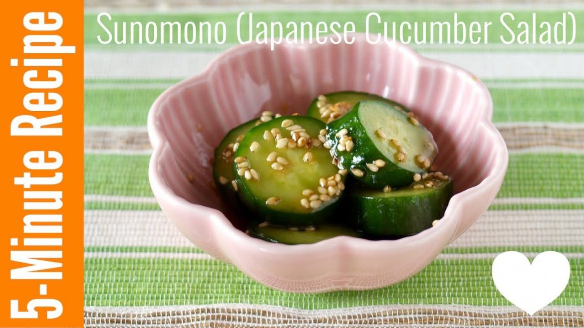 5 MIN Sunomono (Japanese Cucumber Salad – Vegan Recipe) | OCHIKERON | Create Eat Happy :)