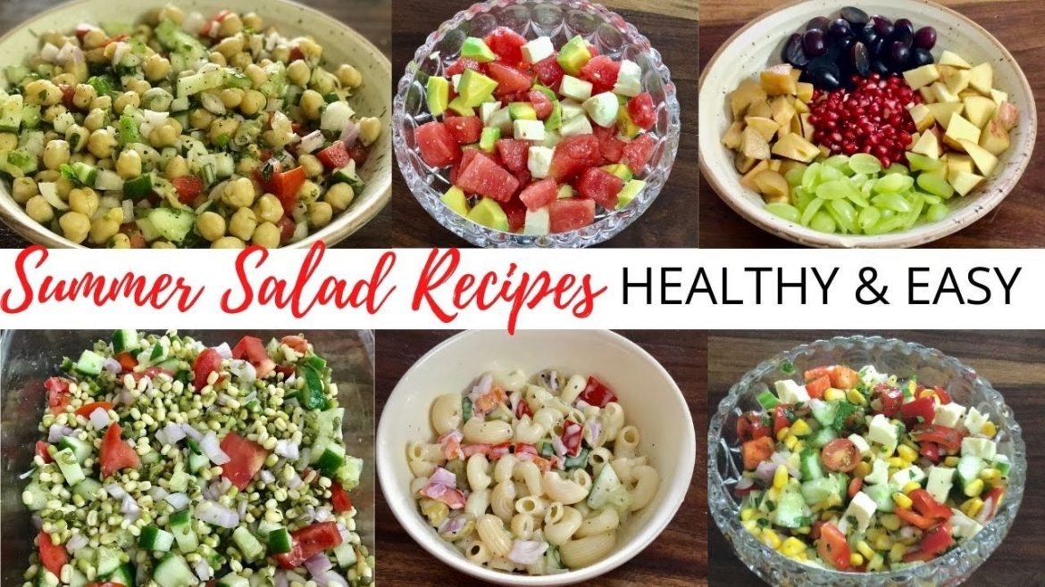 SUMMER SALAD RECIPES // HEALTHY AND QUICK SALAD RECIPES //SUMMER SALADS// VEGAN SALAD RECIPES