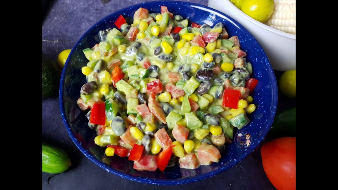 Instant Pot Mexican Beans Salad with Avocado Vinaigrette Dressing|Vegan & Keto Everyday Salad