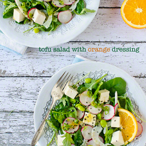 Tofu Salad with Orange Dressing