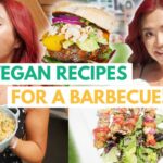 VEGAN BBQ RECIPES (grillable veggie burger, macaroni salad, tempeh skewers)