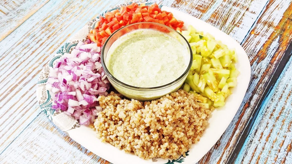 Quinoa Vegetable Salad | Quinoa Veggie Salad Recipe | Quinoa Vegetarian Salad | Veggie Quinoa Bowl