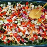 Kale Salad With Flax Maple Vinaigrette Dressing - Healthy Vegan Salad