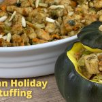 WFPB EASY Oil-Free Classic Vegan Thanksgiving Stuffing Recipe - Casserole or Cooked in Whole Squash