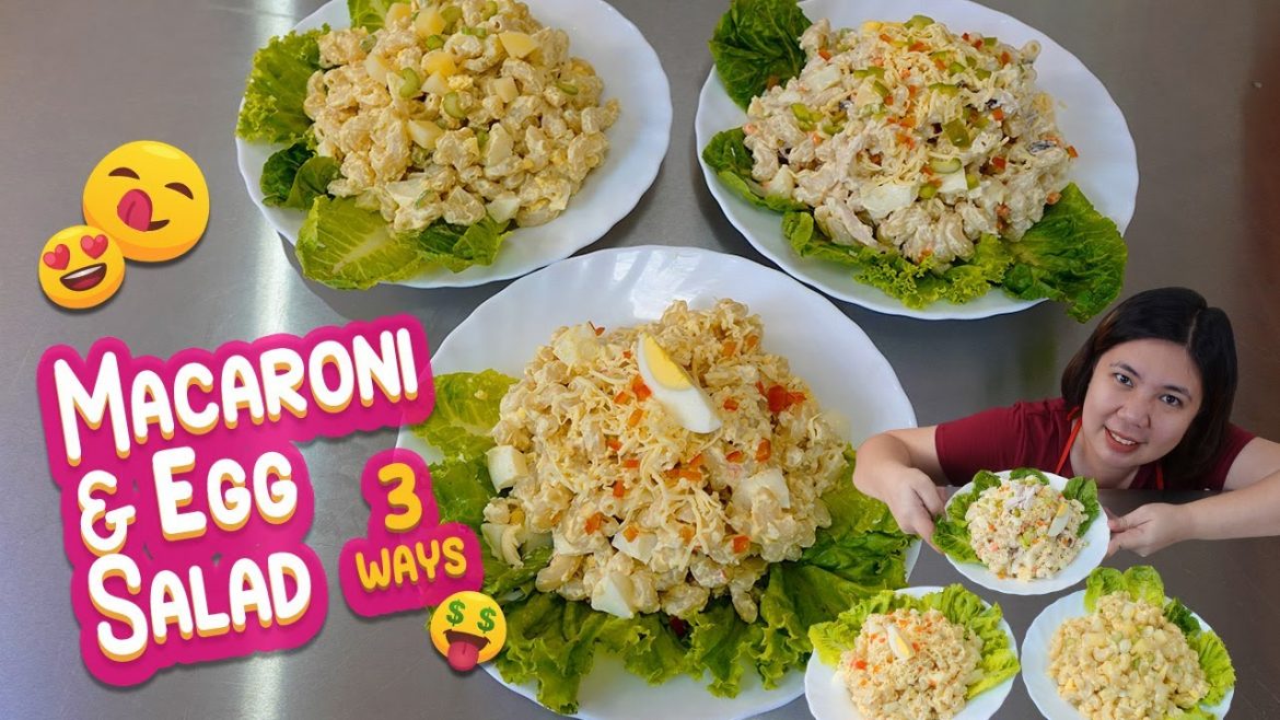 3 Easy MACARONI SALAD with Egg and Mayo