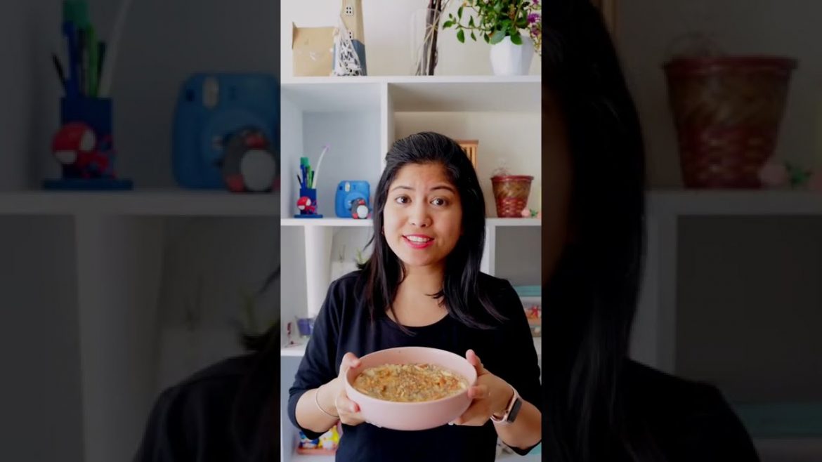 Peanut Butter Oatmeal : Vegan Breakfast Recipe Shorts #shorts