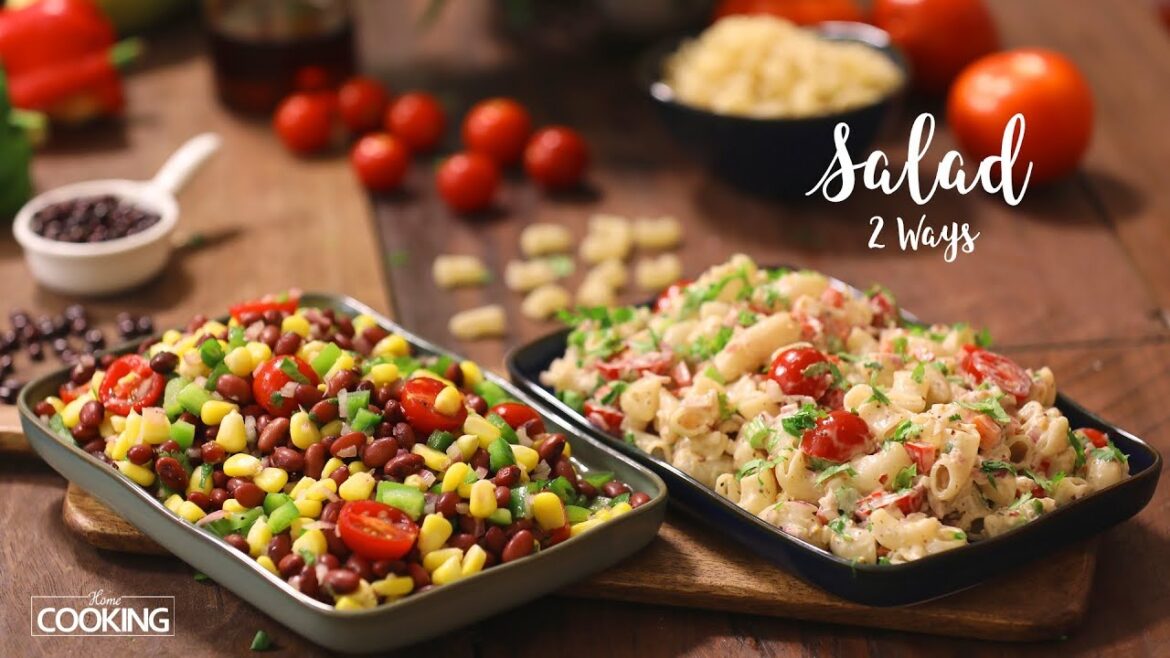 Salad 2 Ways | Corn & Redbean Salad | Macaroni Salad | Salad Recipes