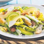 Avocado and chicken caesar salad