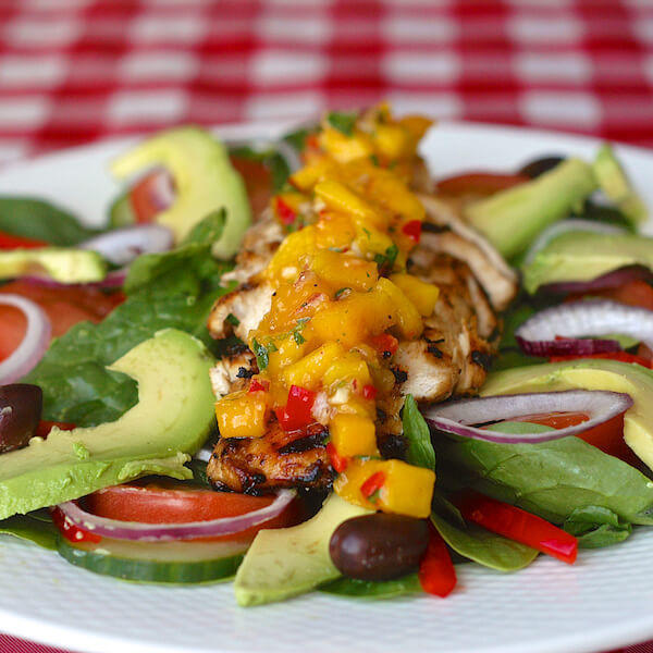 Lime-Cumin Grilled Chicken Salad with Avoc