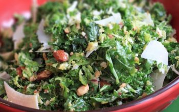 Healthy Kale and Brussels Sprout Salad