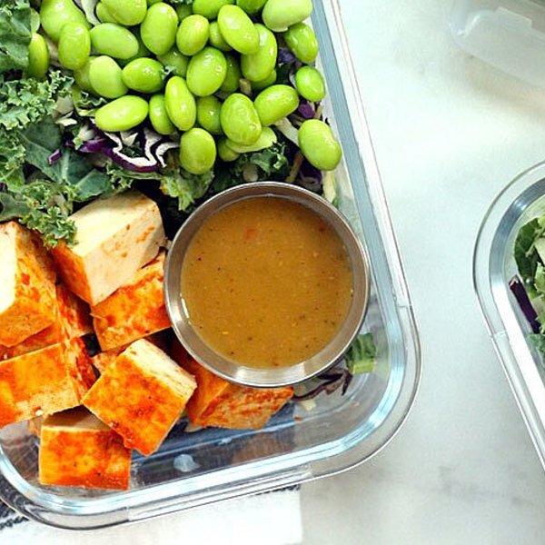 Thai-Style Chopped Salad with Sriracha Tofu
