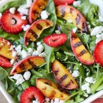 Strawberry Grilled Peach Salad
