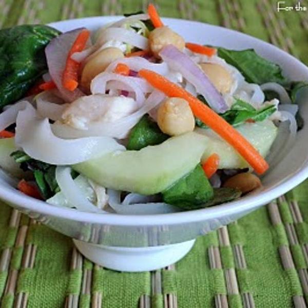 Chicken Rice Noodle Salad With Peanuts And Spicy Lime Vinaigrette: Salad
