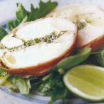 Chicken with coriander pesto and Asian salad