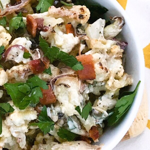 Crispy Cauliflower Salad | Paleo, Keto, Low-carb