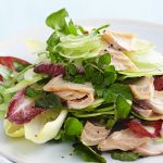 Hot-smoked trout, apple and celery salad