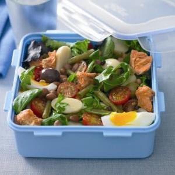 Salmon Nicoise Mixed Bean Salad