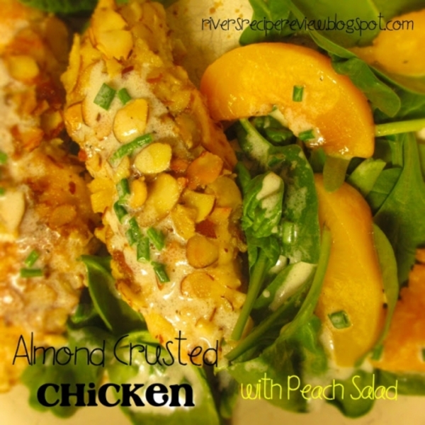 Almond Crusted Chicken with Peach Salad