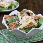 Mixed Green Salad with Apple and Almond Br