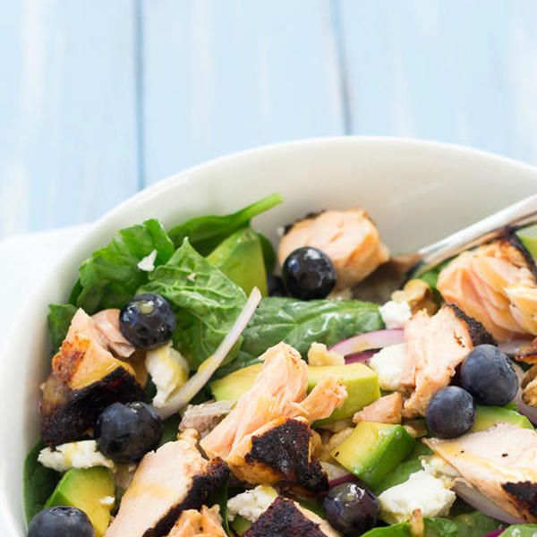 Salmon Power Salad with Honey-Dijon Vinaig