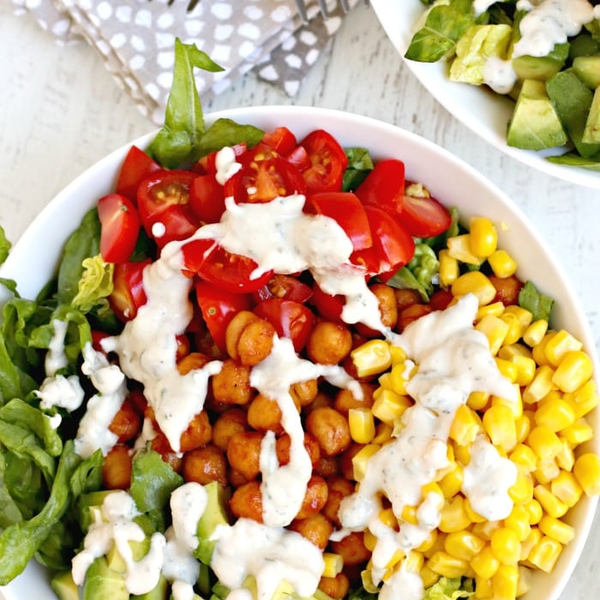 BBQ Ranch Salad with Chickpeas