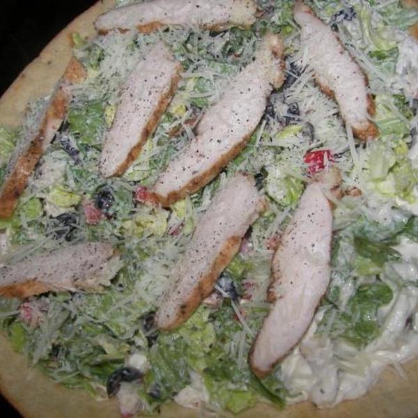 Chicken Caesar Salad Pizza, Pampered Chef