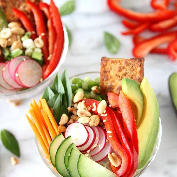 Lemongrass Tofu and Vietnamese Farro Salad
