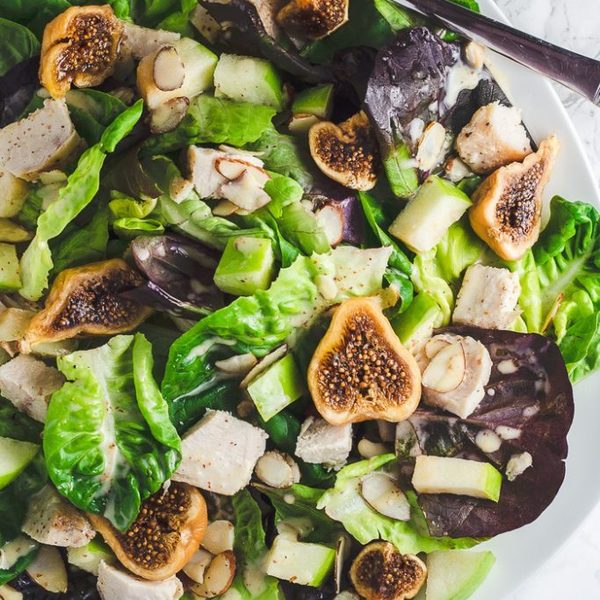 Fall Harvest Salad with Creamy Honey Mustard Dressing