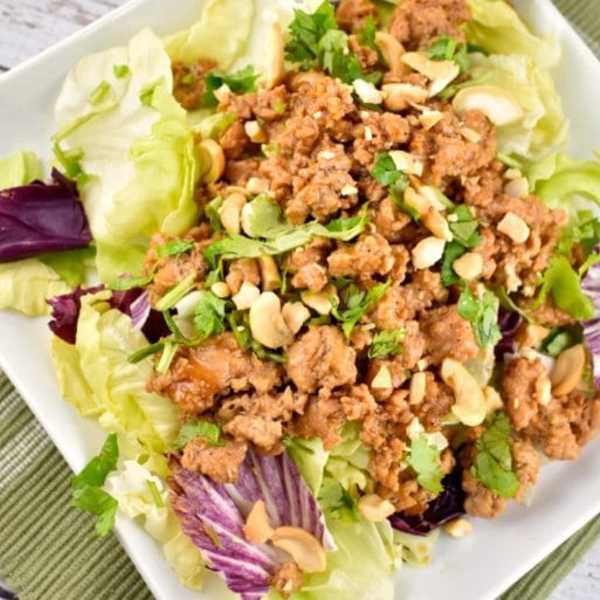 Asian Chicken Lettuce Wrap Bowls