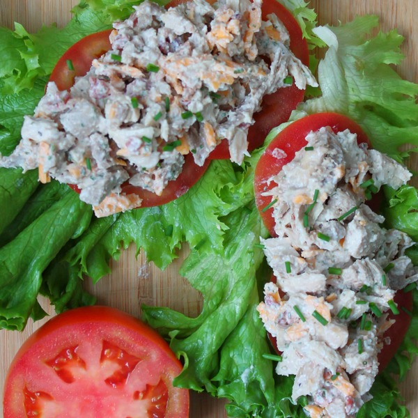 Chicken Bacon Ranch Salad | THM: S, Keto, GF
