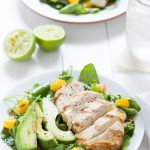 Grilled Tequila Chicken with Orange, Avocado and Pepita Salad