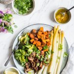 Seasonal asparagus spring bowl