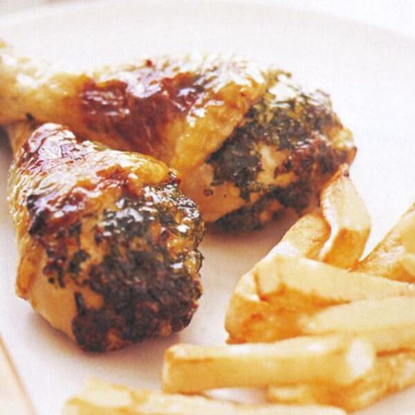 Herb, mustard and cheese chicken drumsticks