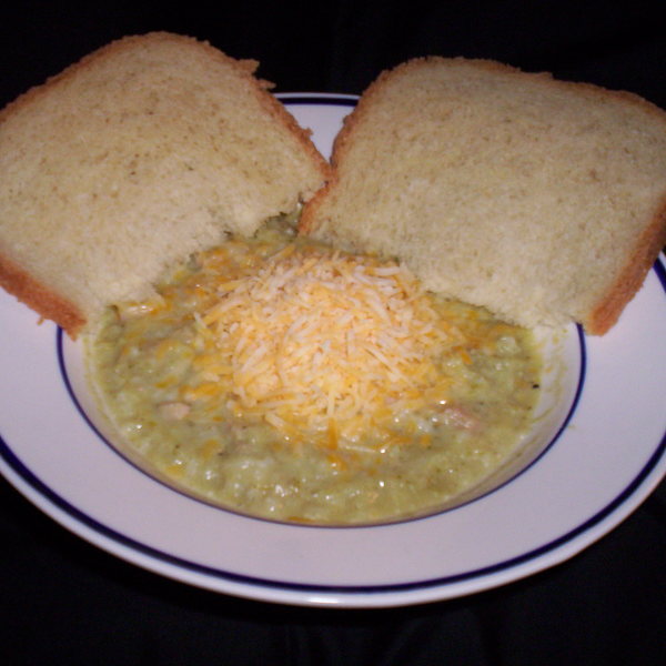 Creamy Broccoli and Ham Soup With Cheese