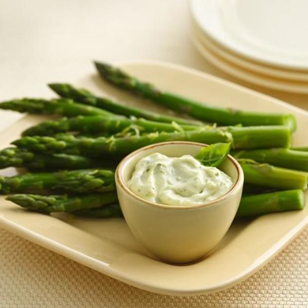 Asparagus With Basil Pesto Mayonnaise