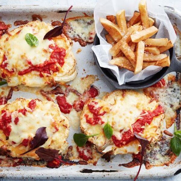 Meat-free cauliflower parmigiana