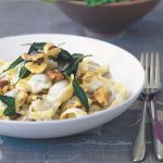 Blue-cheese tortellini with walnuts