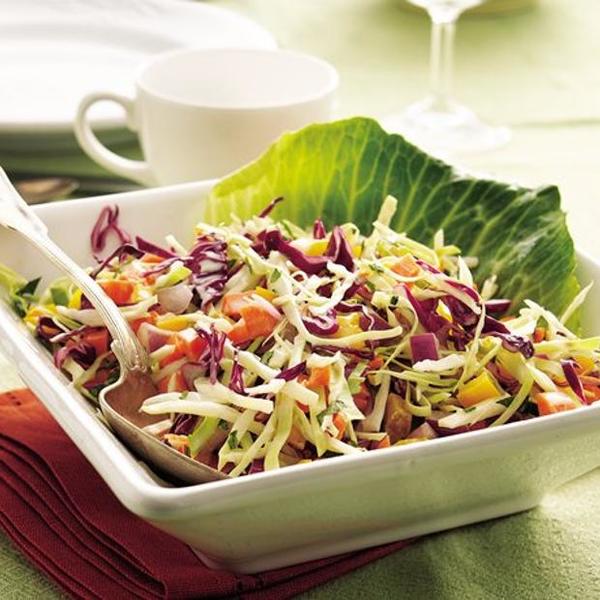 Coleslaw With Creamy Basil Dressing