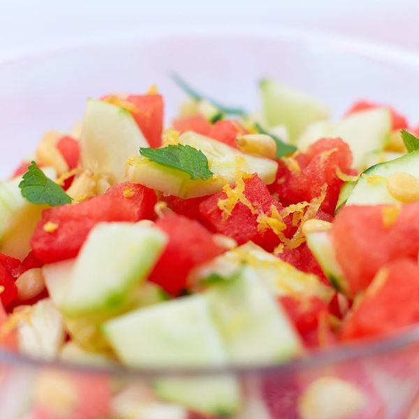 Summery Watermelon and Cucumber Salad