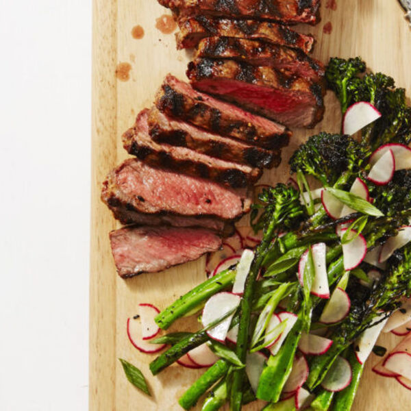 Steak with Broccolini-Radish Salad