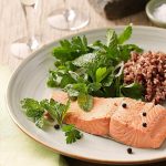 Poached Salmon with Fresh Herb Salad