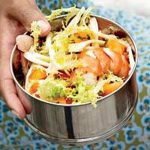 Poached Shrimp, Melon And Frisée Salad